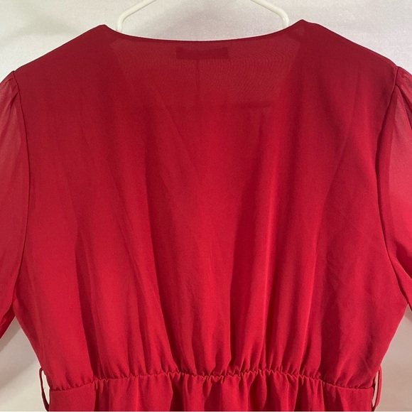 Jillumi Women's 8 Red Long Sleeve Dress - Picture 8 of 13